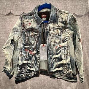 Jordan Craig Kids Denim Jacket - Black and White